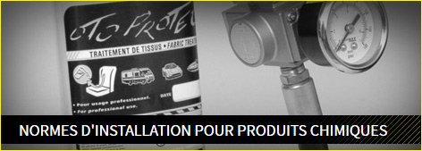 Normes d'installation pour produits chimiques